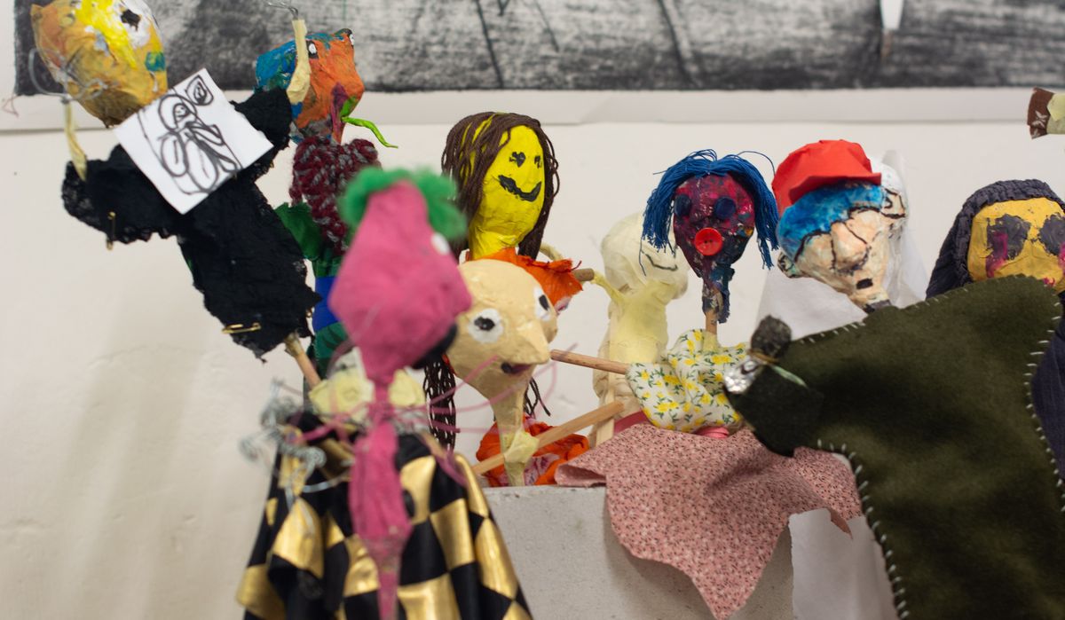 Detailaufnahme der Handpuppen