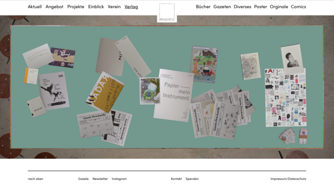 Verlagswebsite Druckstelle