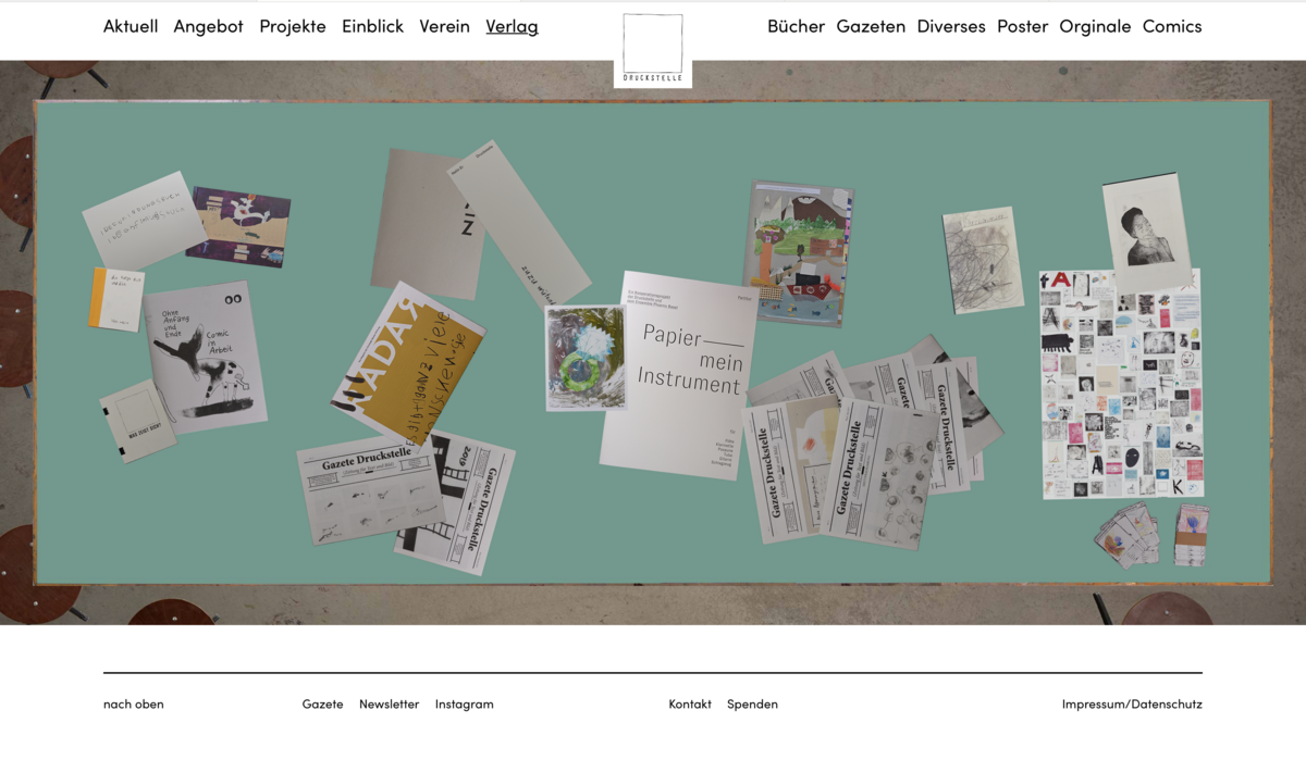 Verlagswebsite Druckstelle